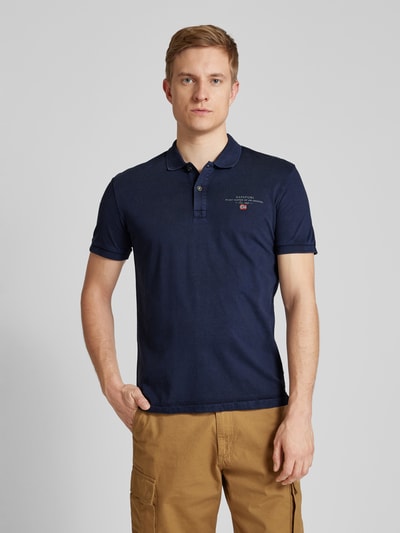 Napapijri Koszulka polo o kroju regular fit z nadrukiem z logo model ‘elbas’ Granatowy 4