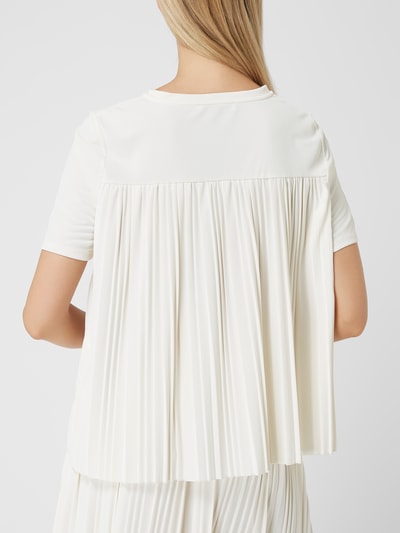 MaxMara Leisure Blouseshirt met plissévouwen, model 'Fatuo'   Ecru - 5