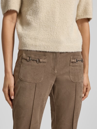 CAMBIO Hose in Leder-Optik Modell 'FARAH PATACHED POCKET' Mud 3
