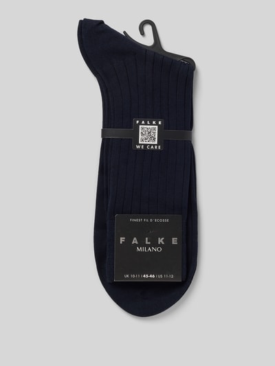 Falke Sokken met biologisch katoen, model 'MILANO' Marineblauw - 3