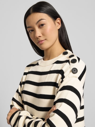 Vero Moda Sukienka o lejącym kroju z dzianiny z mieszanki wiskozy model ‘SABA’ Czarny 3