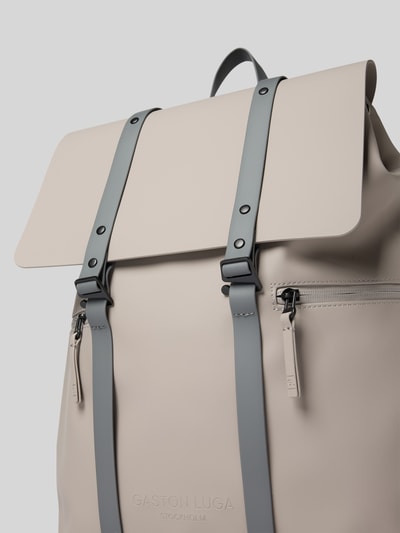 GASTON LUGA Rucksack mit Reißverschlusstaschen Modell 'SPLÄSH 2.0' Taupe 3