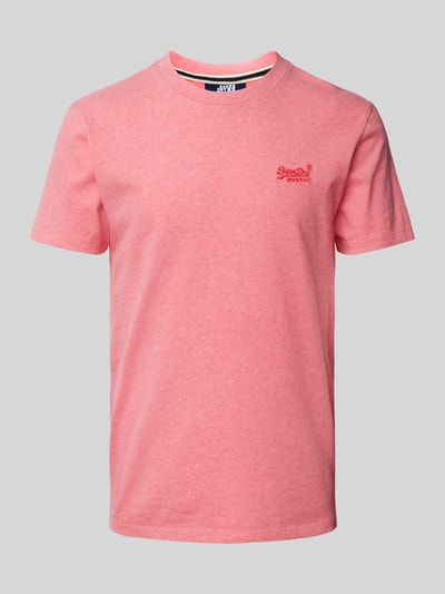 Superdry T-Shirt in Melange-Optik Modell 'Vintage Logo' Rosa Melange 2