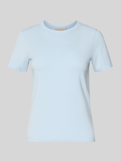 Produktfoto, hellblaues Damen T-Shirt mit Rundhalsausschnitt Modell 'GIGI' von JJXX, Baumwoll-Elasthan-Mix, Regular-Fit, glatte Textur