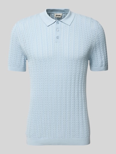 Drykorn Slim fit poloshirt met knoopsluiting, model 'TRITON' Lichtblauw - 2