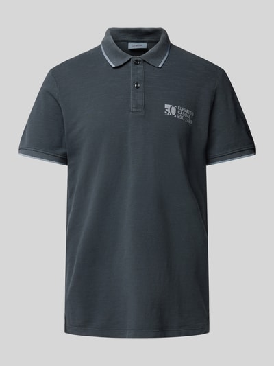 s.Oliver RED LABEL Koszulka polo o kroju regular fit z nadrukiem z logo Średnioszary 2