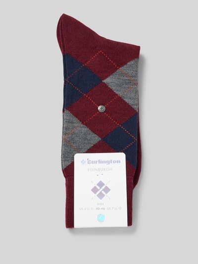 Burlington Sneakersocken mit Strukturmuster Dunkelrot 3