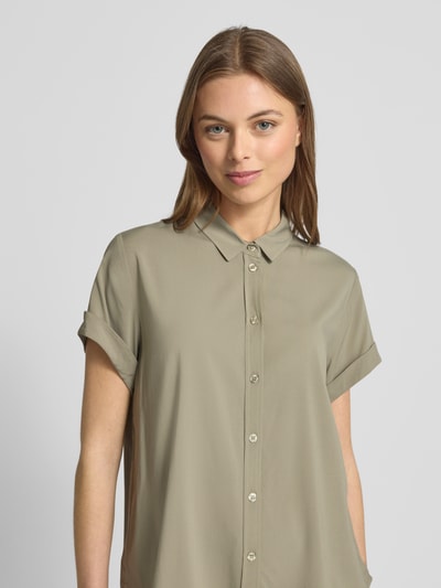 Samsøe Samsøe Regular Fit Hemdbluse mit 1/2-Arm Modell 'MAJAN' Oliv 3