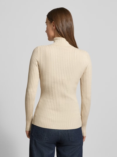 Soyaconcept Slim fit shirt met lange mouwen van viscosemix, model 'Dolli' Ecru gemêleerd - 5