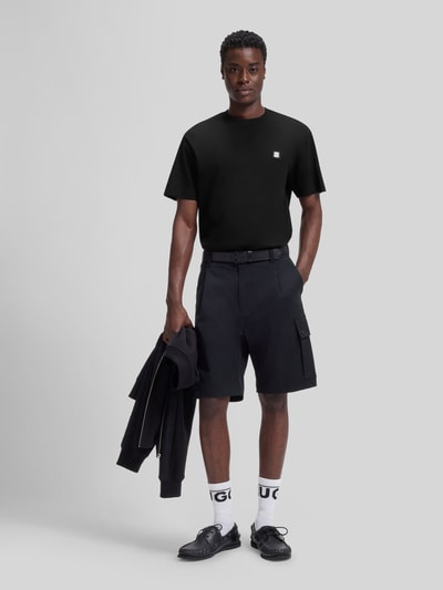 HUGO Relaxed Fit T-Shirt aus reiner Baumwolle Modell 'DROSTEE' Black 1
