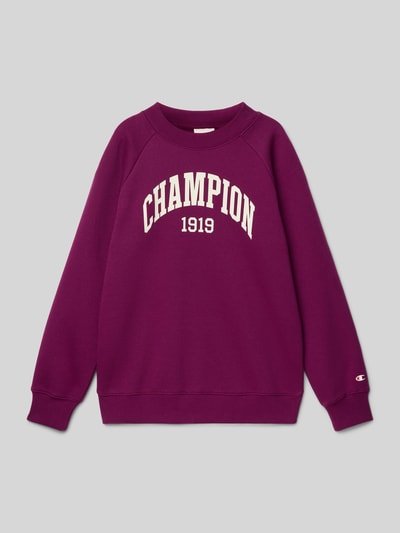CHAMPION Sweatshirt met labelprint, model 'COLLEGE' Paars - 1