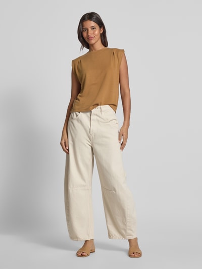 Jake*s Collection Tanktop met ronde hals Middenbruin - 1