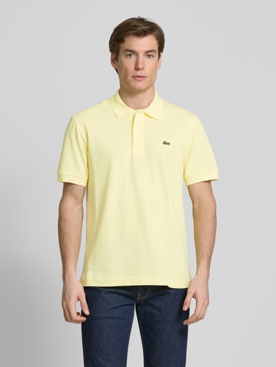 Lacoste Classic fit poloshirt met labelbadge Lichtgeel - 4