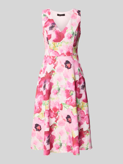 Vera Mont Cocktailkleid mit V-Ausschnitt Rot 2