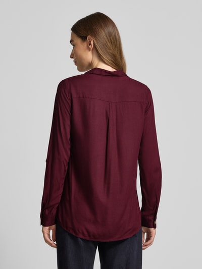 Vero Moda Regular fit overhemdblouse van pure viscose, model 'BUMPY' Bordeaux - 5