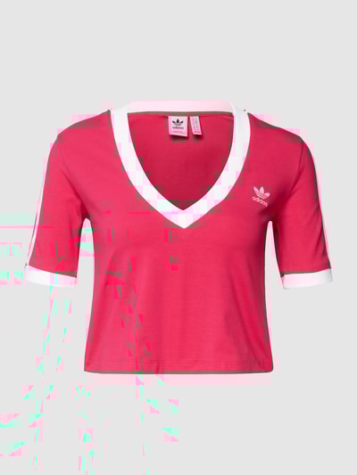 adidas Originals Cropped T-Shirt mit Logo-Stitching Lila 2