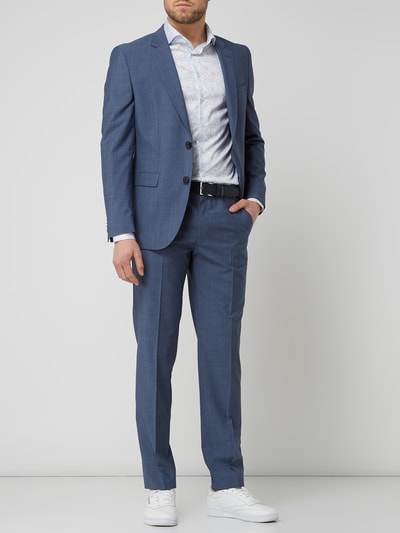 HUGO Regular fit pantalon van scheerwol, model 'Simmons' Blauw - 1