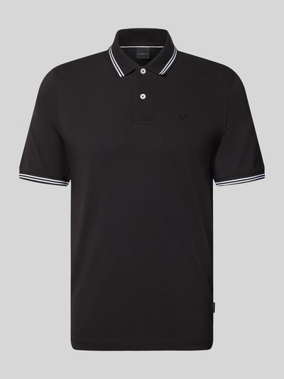 bugatti Regular Fit Poloshirt mit Logo-Stitching Black 2