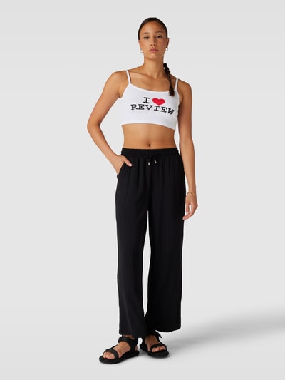 Review Crop Top mit I love Review Print Weiss 1