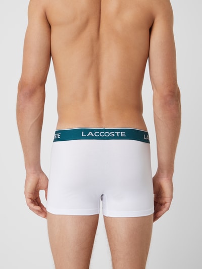 Lacoste Obcisłe bokserki z detalami z logo w zestawie 3 szt. Biały 4