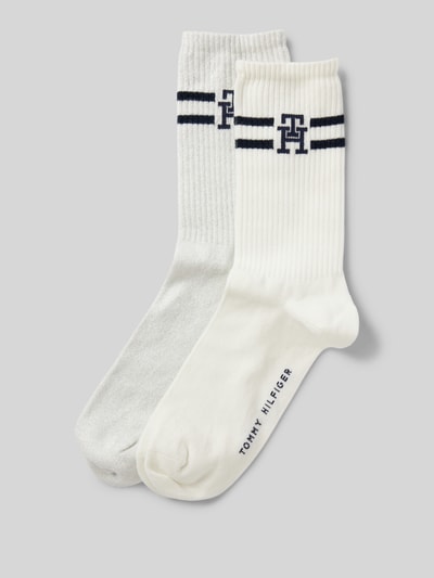 Tommy Hilfiger Socken mit Label-Print im 2er-Pack Offwhite 1