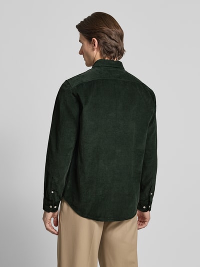 SELECTED HOMME Koszula sztruksowa o kroju regular fit z czystej bawełny model ‘DANNI’ Ciemnozielony 5