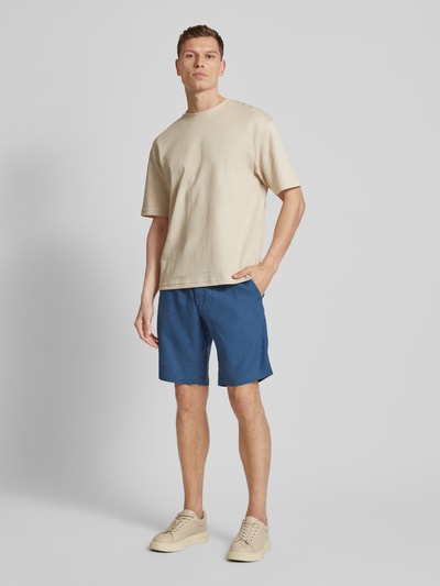 Tommy Hilfiger Shorts aus Leinen-Mix mit elastischem Bund Modell 'HARLEM' Ocean 1