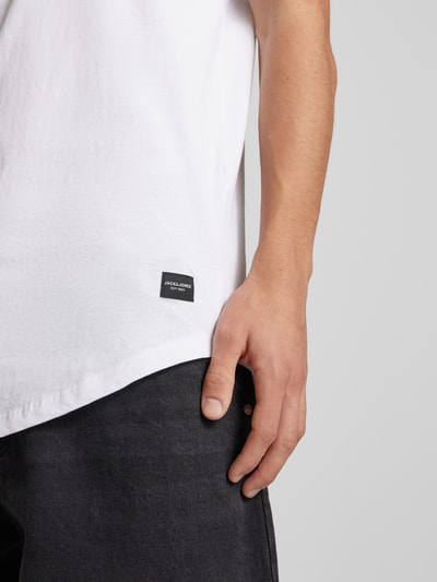 Jack & Jones T-shirt met labelpatch, model 'NOA' Wit - 3