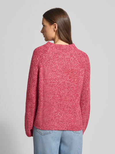 Tom Tailor Relaxed Fit Strickpullover mit Woll-Anteil Pink Melange 5