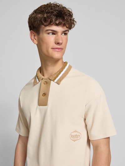 ANOTHER COTTON LAB Poloshirt mit Label-Stitching Beige 3