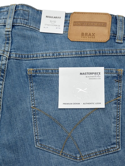 Brax Regular fit jeans met lyocell, model 'Cooper'  Jeansblauw - 5