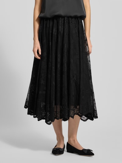 FREE/QUENT Midirock mit elastischem Bund Modell 'LALLY' Black 4