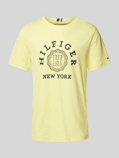 Tommy Hilfiger T-Shirt mit Label-Print Modell 'HILFIGER COIN' Gelb 2