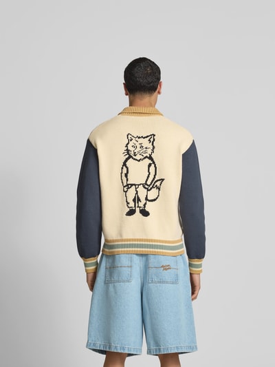 MAISON KITSUNÉ Strickjacke mit Reißverschluss Beige 5