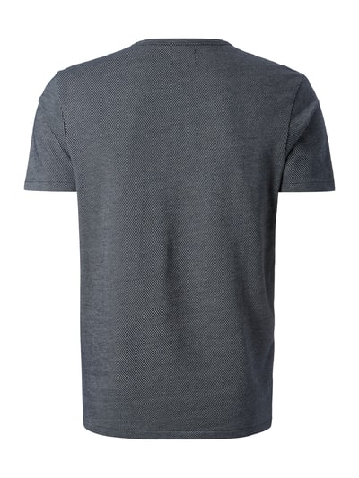 Selected Homme T-Shirt mit feinem Muster Marine 3