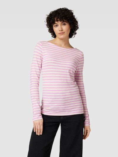 Marc O'Polo Longsleeve mit Streifenmuster Fuchsia 4