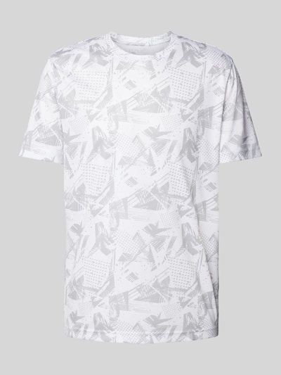 Christian Berg Men T-Shirt mit Allover-Muster Weiss 2