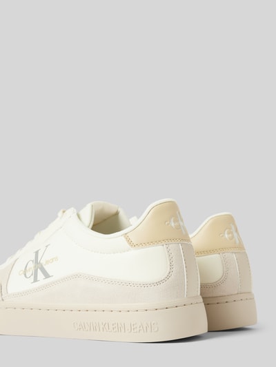 Calvin Klein Jeans Leren sneakers met labeldetails model 'CLASSIC CUPSOLE LOW MIX' Offwhite - 2