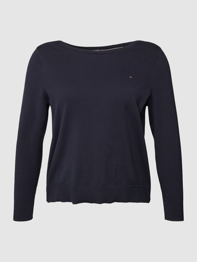 Tommy Hilfiger Curve PLUS SIZE Longsleeve in Strick-Optik Marineblau 2
