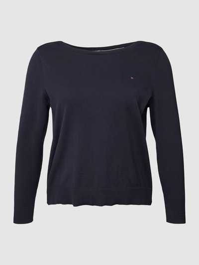 Tommy Hilfiger Curve PLUS SIZE Longsleeve in Strick-Optik Marine 2