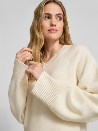 Style Icon Collection Strickpullover mit Kaschmir-Anteil – curated by Anouk Yve Ecru 3