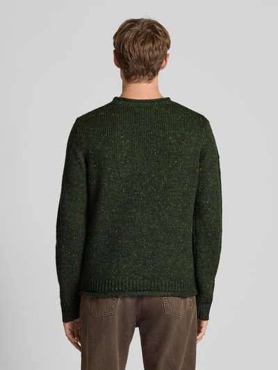 Superdry Strickpullover mit Rundhalsausschnitt Modell 'Donegal Jumper' Oliv 5