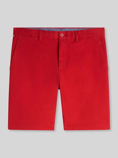 Tommy Hilfiger Regular Fit Bermudas aus Baumwoll-Mix Rot 2
