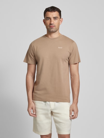 Forét T-Shirt mit Label-Print Modell 'STILL' Taupe 4