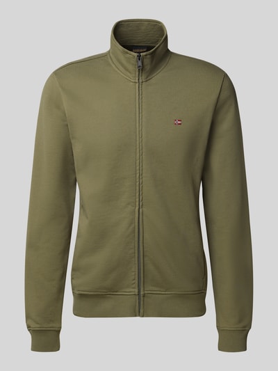 Napapijri Bluza rozpinana ze stójką model ‘BALIS’ Oliwkowy 2