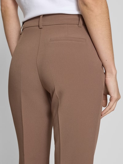 Someday Flared Stoffhose mit fixierten Bügelfalten Modell 'Cleona' Taupe 3