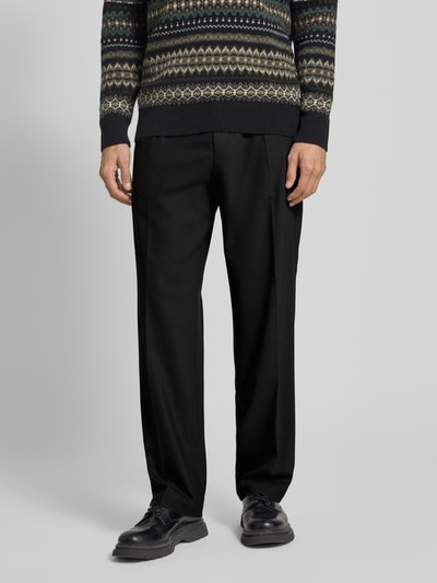 HUGO Regular fit pantalon met viscose, model 'FLIPS' Zwart - 4