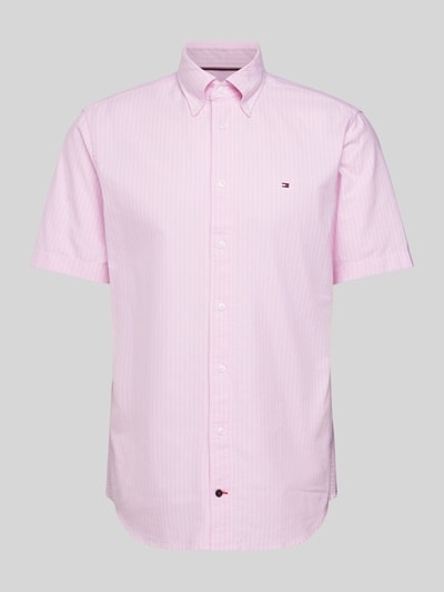 Tommy Hilfiger Regular Fit Business-Hemd mit Streifenmuster Rosa 2