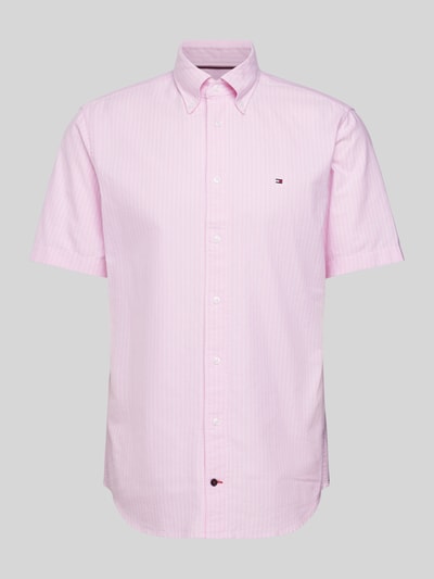 Tommy Hilfiger Regular Fit Businesshemd mit Streifenmuster Rosa 2