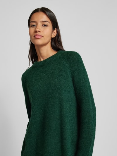 MSCH Copenhagen Oversized gebreide pullover met ronde hals, model 'Lessine' Donkergroen - 3